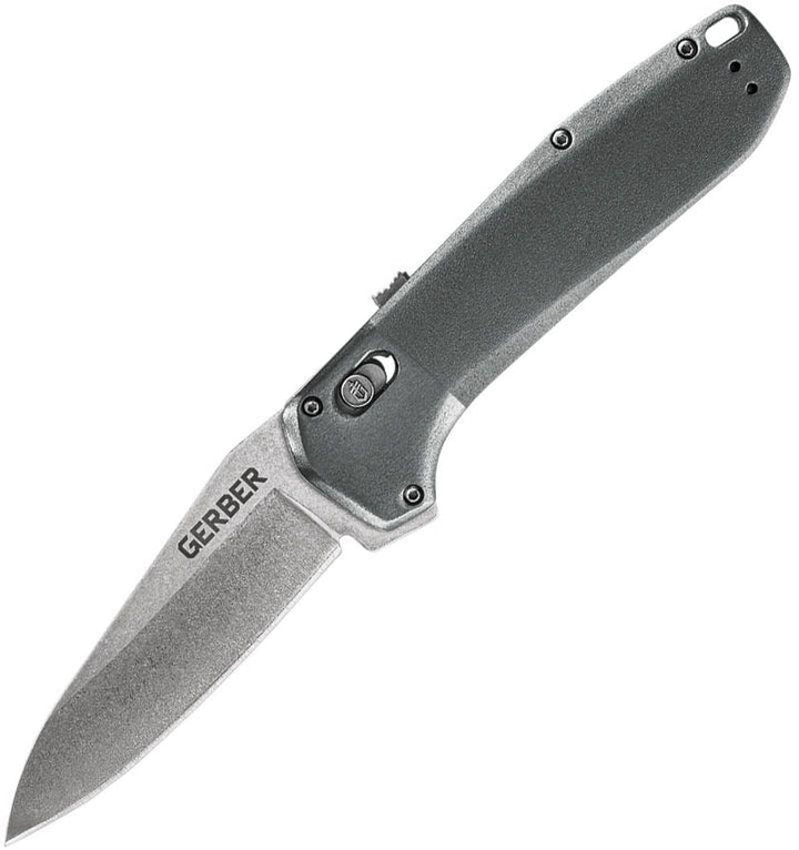 Gerber Highbrow Pivot Lock A/O Gray Aluminum Stonewash 7Cr17MoV - Knives.mx