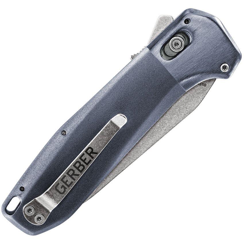 Gerber Highbrow Pivot Lock A/O Urban Blue Aluminum Stonewash 7Cr17MoV - Knives.mx