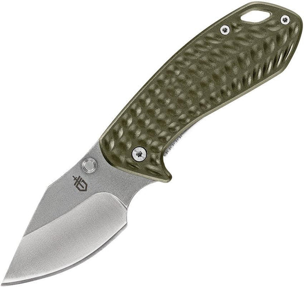 Gerber Kettlebell Framelock Green Aluminum Stonewash 7Cr17MoV - Knives.mx