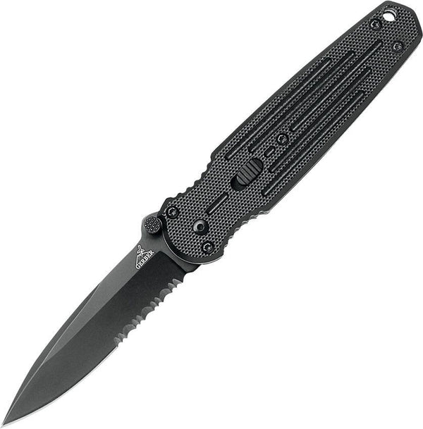 Gerber Mini Covert FAST Black Coated Serrated 7Cr17MoV - Knives.mx