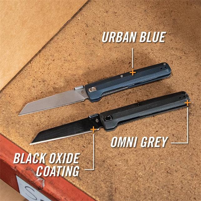 Gerber Pledge Clip Linerlock Urban Blue Textured Grip Bead Blast 7cr - Knives.mx