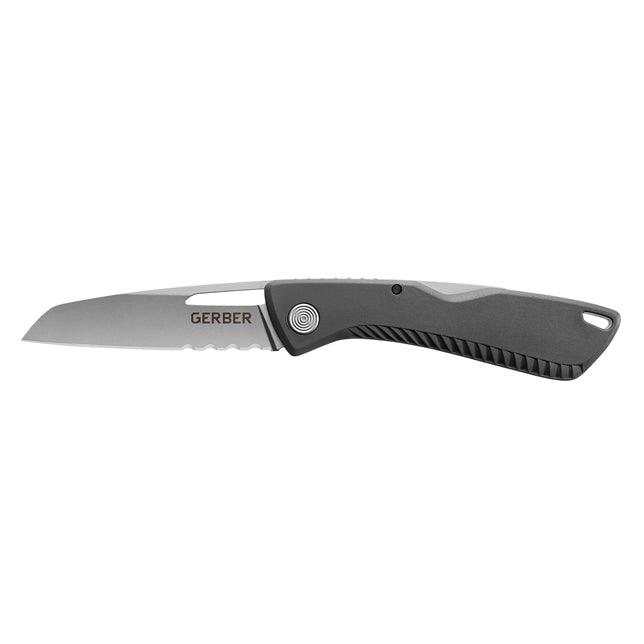 Gerber Sharkbelly Gray GRN Satin Sheepsfoot Serrated 420HC - Knives.mx