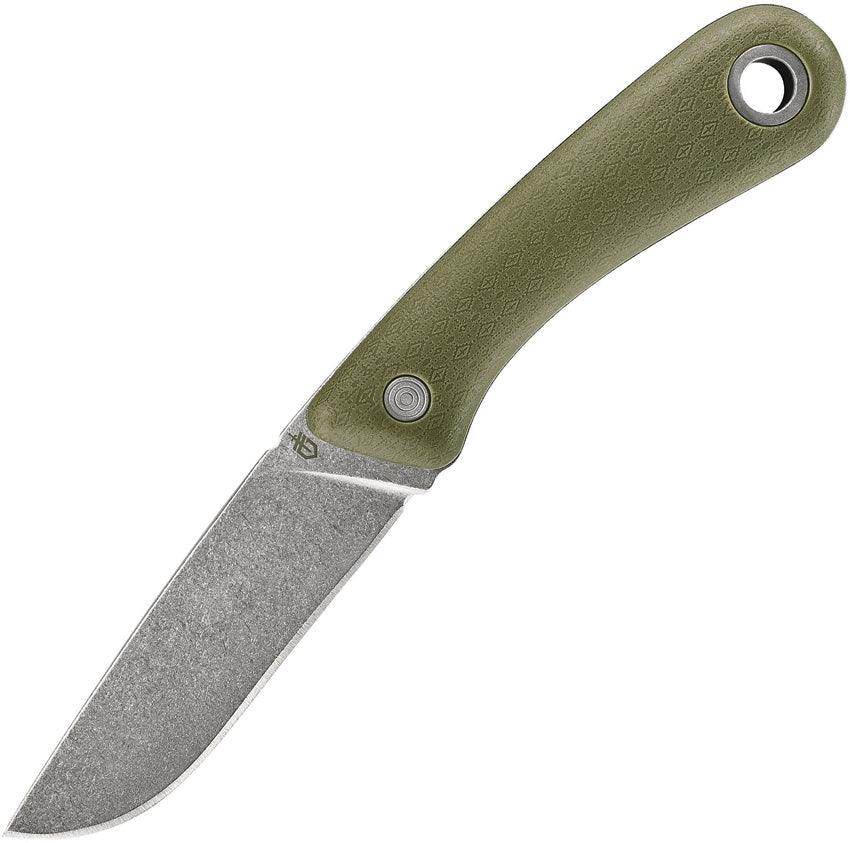 Gerber Spine Fixed Blade Green Rubber Stonewash 7Cr17MoV - Knives.mx