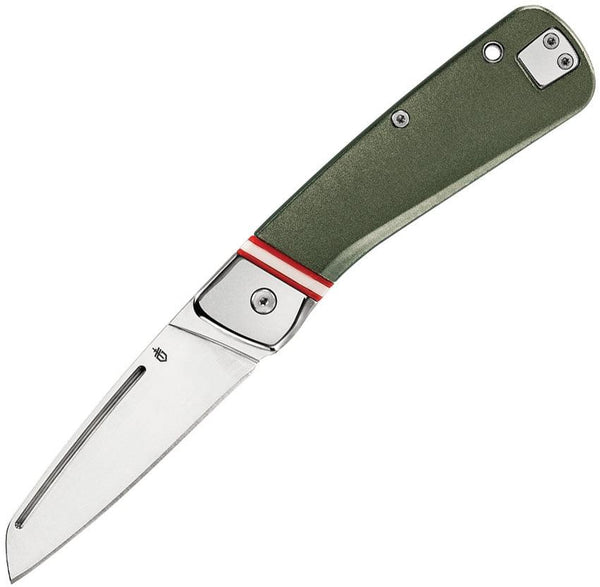 Gerber Straightlace Slip Joint Green Aluminum Mirror 7Cr17MoV - Knives.mx