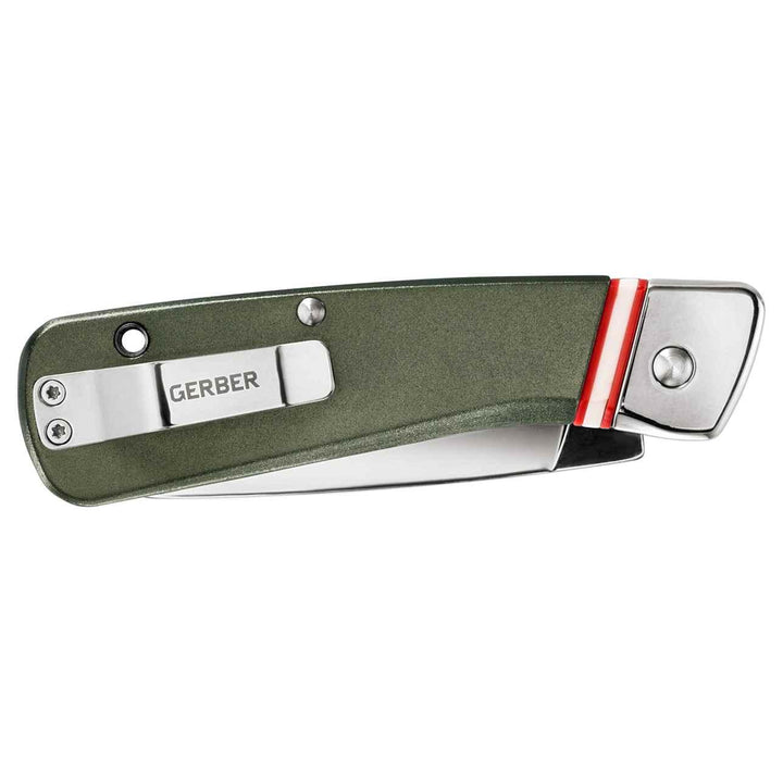 Gerber Straightlace Slip Joint Green Aluminum Mirror 7Cr17MoV - Knives.mx