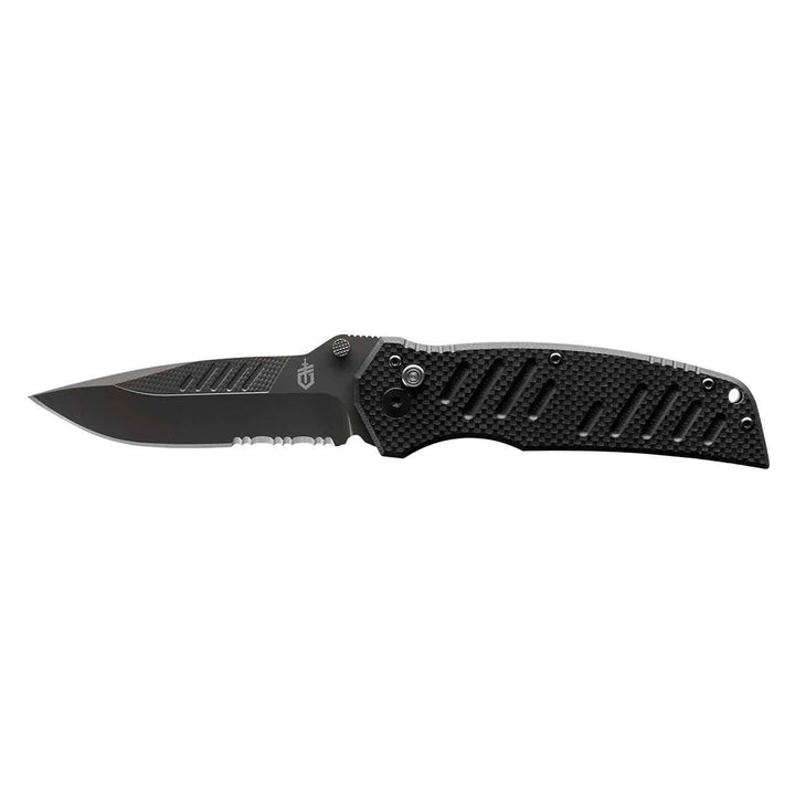 Gerber Swagger Plunge Lock A/O Black G10 Serrated 7Cr17MoV - Knives.mx