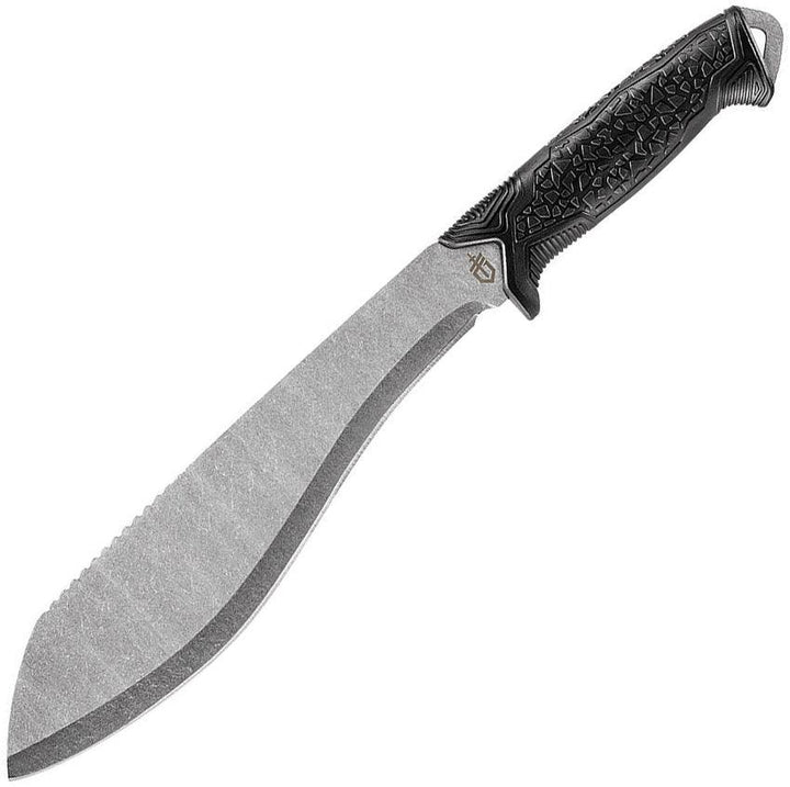 Gerber Versafix Machete Black Rubber Stonewash Stainless Sawback Blade - Knives.mx