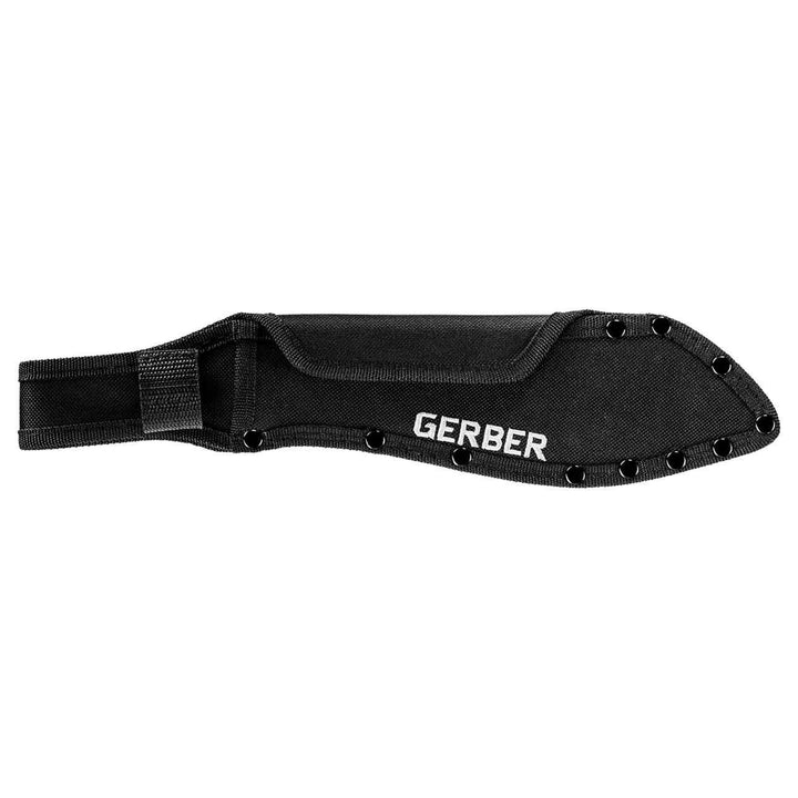 Gerber Versafix Machete Black Rubber Stonewash Stainless Sawback Blade - Knives.mx