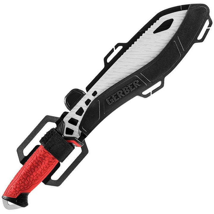 Gerber Versafix Pro Machete Red Rubber Acid Sawback Stainless Blade - Knives.mx