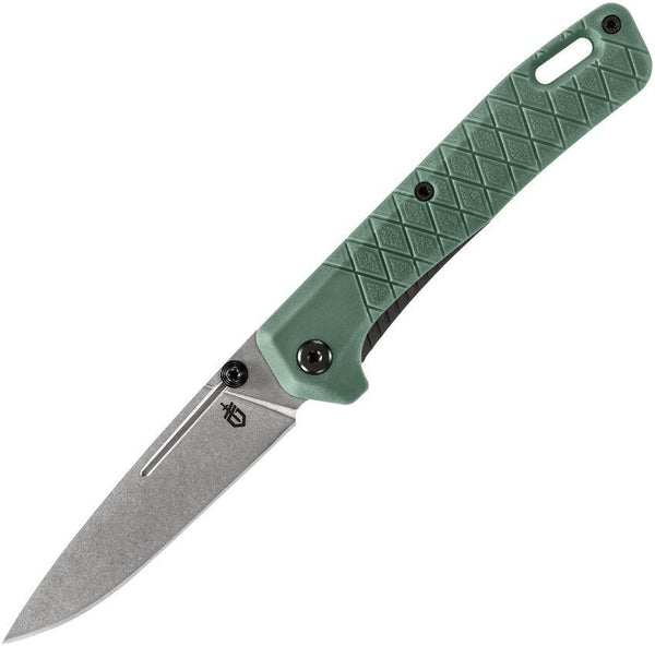 Gerber Zilch Linerlock Green GFN Stonewash Blade - Knives.mx