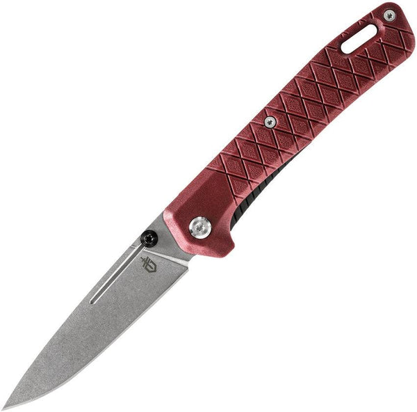 Gerber Zilch Linerlock Red GFN Stonewash 7Cr Stainless - Knives.mx