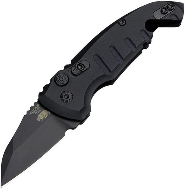 Hogue Auto A01 Microswitch Button Matte Black Aluminum Cerakote CPM 154 - Knives.mx