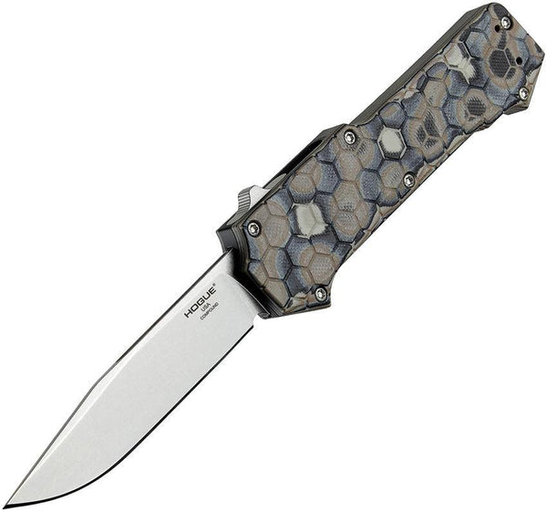 Hogue Auto Compound OTF Dark Earth G10 G-Mascus Tumbled CPM S30V - Knives.mx