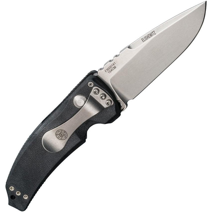 Hogue Auto Ex-A03 Button Lock Black Polymer DP Tumbled CPM 154CM - Knives.mx