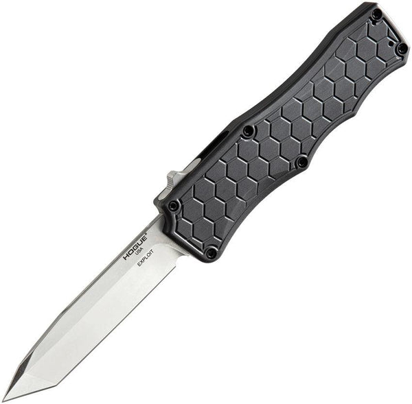 Hogue Auto Exploit Out-The-Front Matte Black Aluminum Tanto CPM S30V - Knives.mx