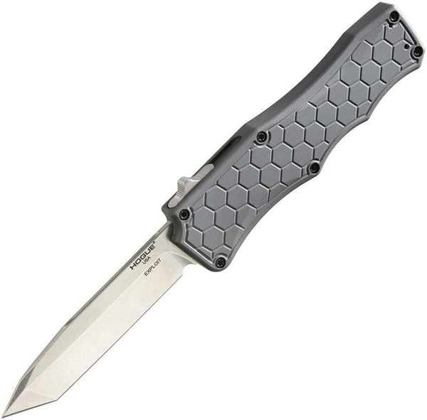 Hogue Auto Exploit Out-The-Front Matte Gray Aluminum Tanto CPM S30V - Knives.mx