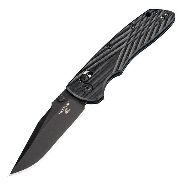 Hogue Deka ABLE Lock Black Sculpted G10 Cerakote CPM 20CV - Knives.mx