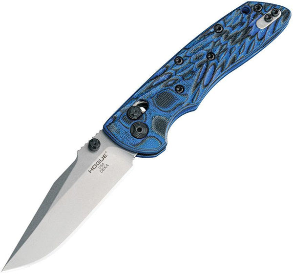 Hogue Deka ABLE Lock Blue Lava G10 G-Mascus Tumbled CPM-20CV - Knives.mx