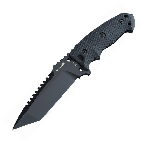 Hogue EX-F01 Fixed Blade Black G10 Tanto Cerakote A2 - Knives.mx