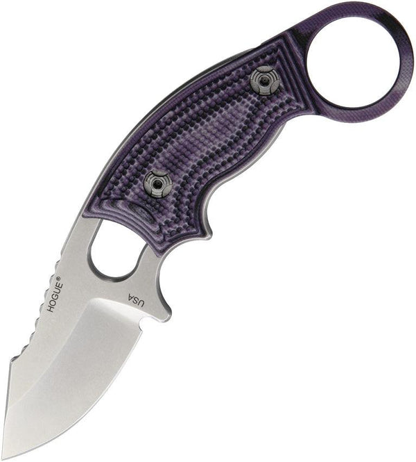 Hogue Ex-F03 Fixed Blade Clip Purple 154CM - Knives.mx