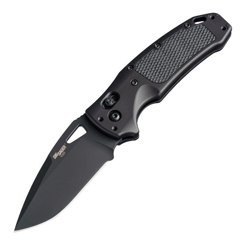 Hogue K320 Able Lock Black Aluminum & G10 Insert Drop Point Cerakote S30V - Knives.mx