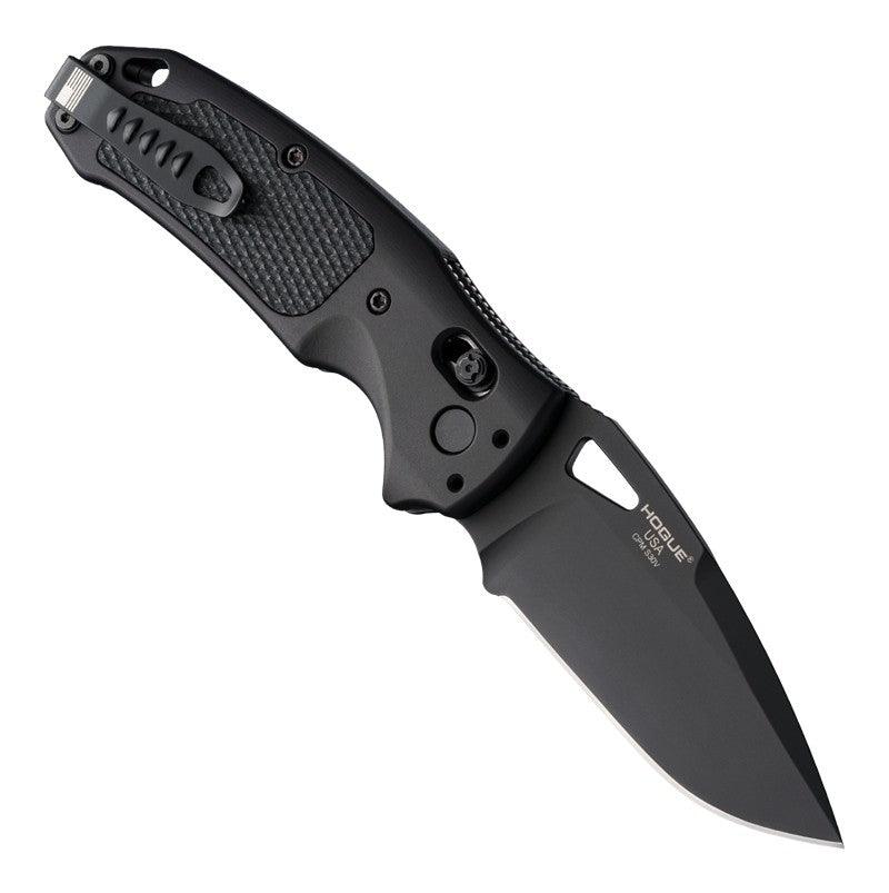 Hogue K320 Able Lock Black Aluminum & G10 Insert Drop Point Cerakote S30V - Knives.mx