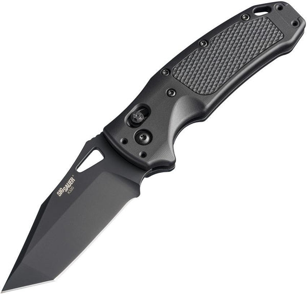 Hogue K320 Able Lock Black Anodized Aluminum w G10 Tanto Cerakote CPM S30V - Knives.mx