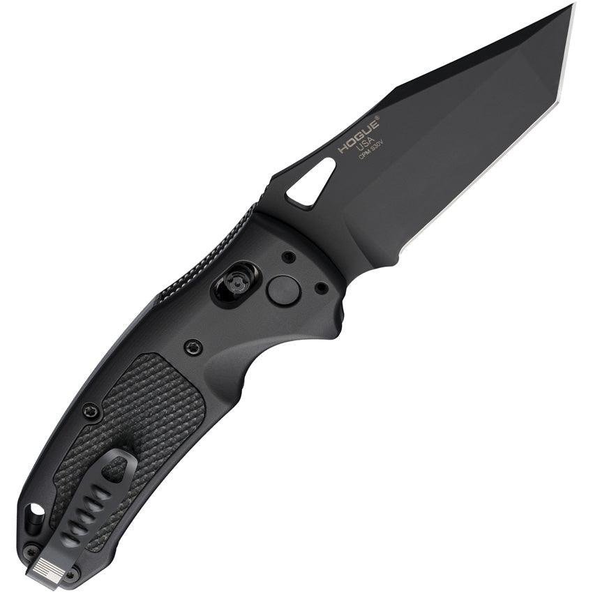 Hogue K320 Able Lock Black Anodized Aluminum w G10 Tanto Cerakote CPM S30V - Knives.mx