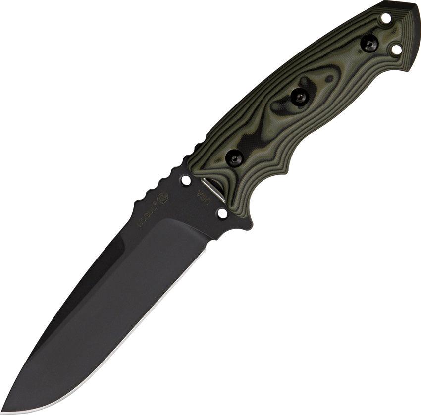 Hogue Tactical Fixed Blade Green 3D Contoured Fiber w G-Mascus A2 Tool Steel - Knives.mx