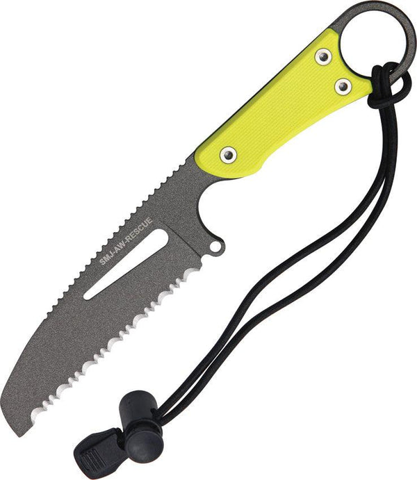 HPA SMJ Air Water Rescue Knife Yellow G10 Inlay Serrated Sheepsfoot 420 J2 Stainless - Knives.mx