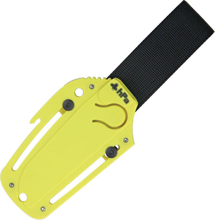 HPA SMJ Air Water Rescue Knife Yellow G10 Inlay Serrated Sheepsfoot 420 J2 Stainless - Knives.mx