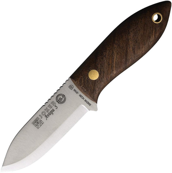 Joker Avispa Fixed Blade Walnut Satin 14C28N Sandvik - Knives.mx