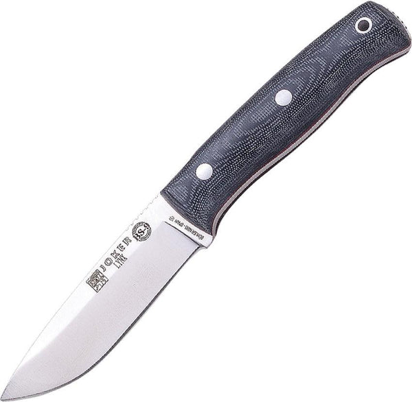 Joker Lynx Fixed Blade Black Canvas Micarta Satin Bohler N695 - Knives.mx