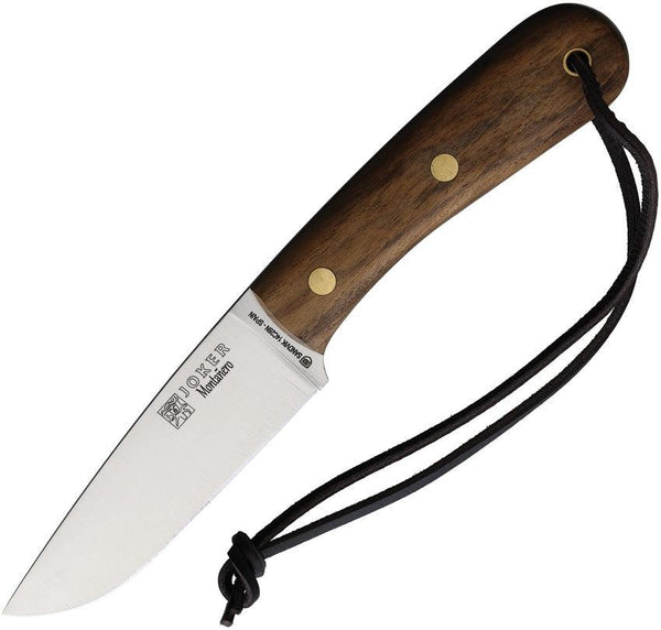 Joker Montanero Fixed Blade Bocote Wood Satin 14C28N Sandvik Stainless - Knives.mx