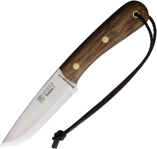 Joker Montanero Fixed Blade Bocote Wood Satin Scandi 14C28N Sandvik Stainless - Knives.mx