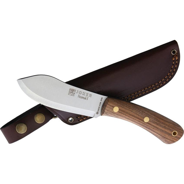 Joker Nessmuk S Fixed Blade Walnut Satin 14C28N Sandvik - Knives.mx