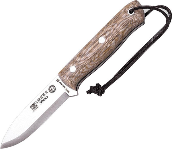 Joker Nordic Fixed Blade Tan Micarta Satin 14C28N Sandvik - Knives.mx