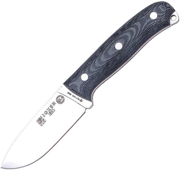 Joker Ursus Bushcraft Survival Knife Black Canvas Micarta Satin 1.4116 - Knives.mx