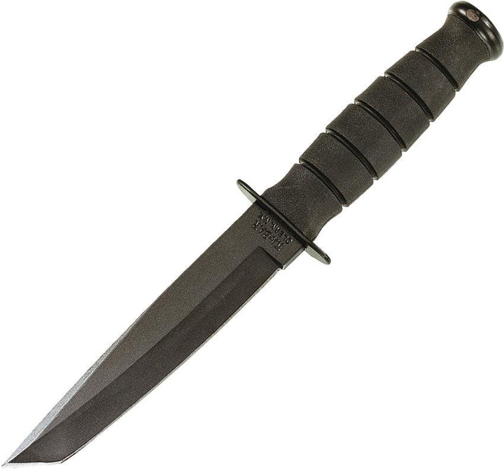 Ka Bar Short Plain Edge Tanto Black Leather Sheath - Knives.mx