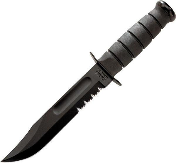 Ka Bar USA Fighting Serrated Knife Black Leather Sheath - Knives.mx