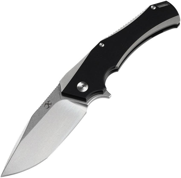 Kansept Knives Helix Framelock Black & Silver Titanium S35VN - Knives.mx