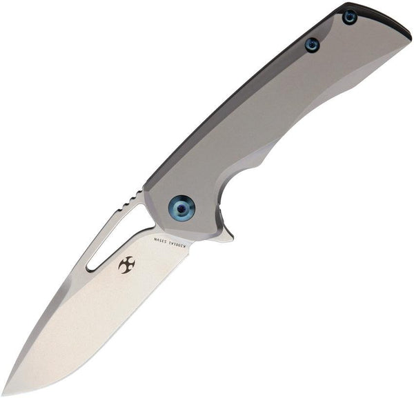 Kansept Knives Mini Kyro Framelock Gray Titanium CPM S35VN - Knives.mx