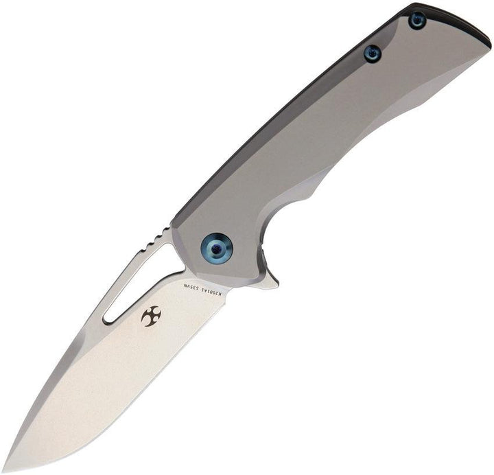 Kansept Knives Mini Kyro Framelock Gray Titanium CPM S35VN - Knives.mx