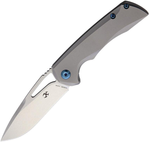 Kansept Knives Mini Kyro Framelock Gray Titanium CPM S35VN - Knives.mx