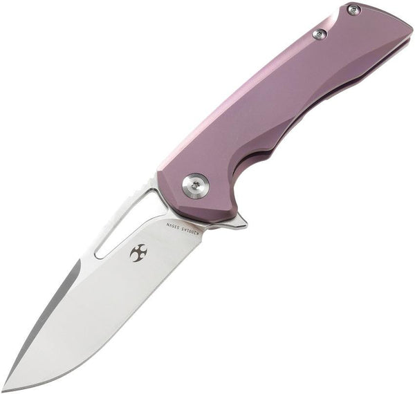 Kansept Knives Mini Kyro Framelock Purple Titanium CPM S35VN - Knives.mx