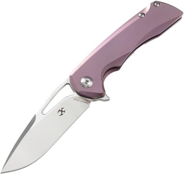 Kansept Knives Mini Kyro Framelock Purple Titanium CPM S35VN - Knives.mx
