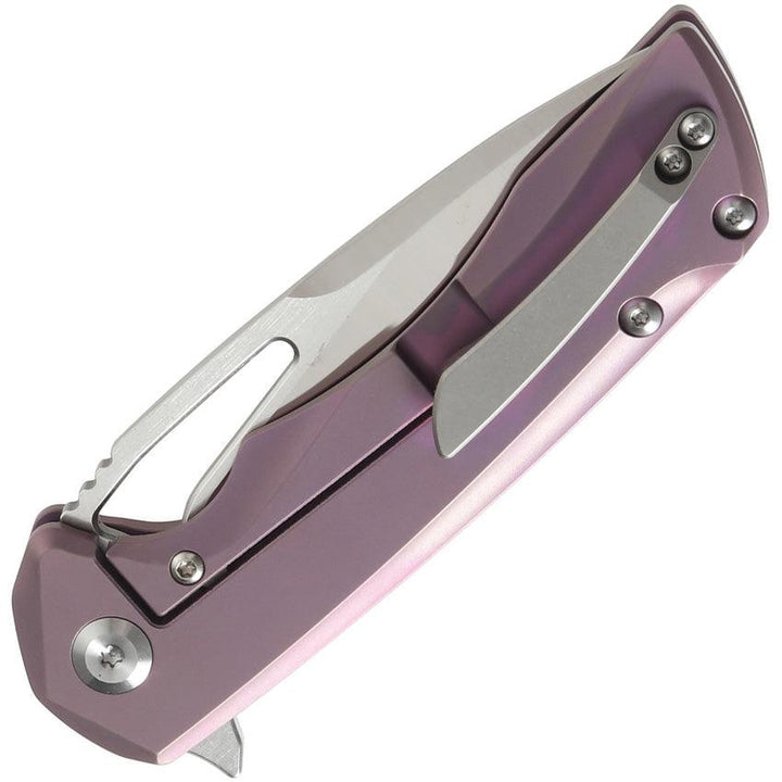 Kansept Knives Mini Kyro Framelock Purple Titanium CPM S35VN - Knives.mx