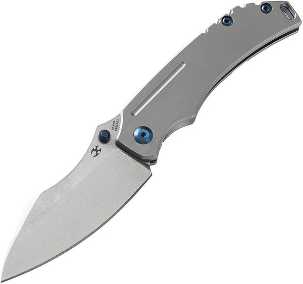 Kansept Knives Pelican EDC Framelock Blue Titanium CPM S35VN - Knives.mx