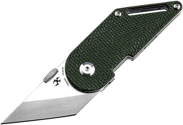 Kansept Knives Pinkerton Dash Linerlock Green Micarta Stonewash Tanto 154CM - Knives.mx