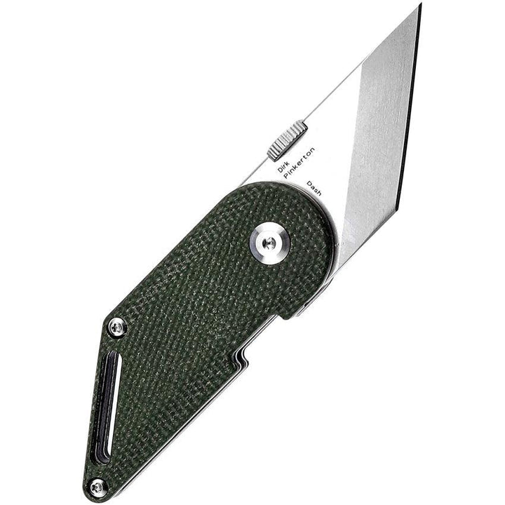Kansept Knives Pinkerton Dash Linerlock Green Micarta Stonewash Tanto 154CM - Knives.mx
